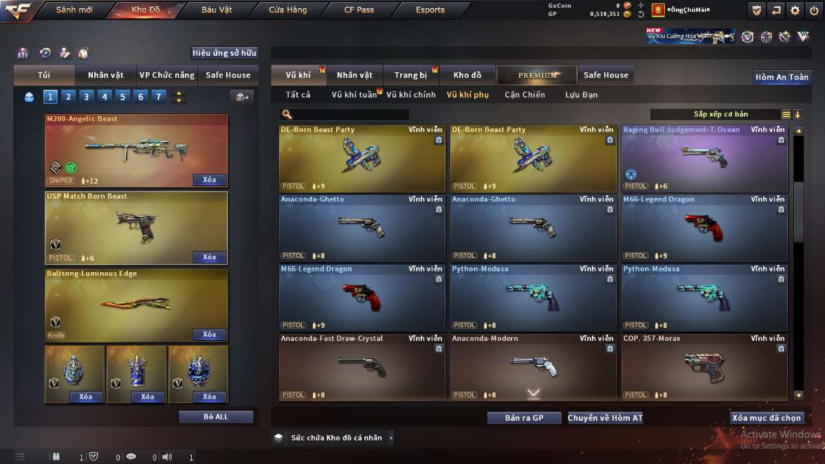 shop acc cf uy tin gia re